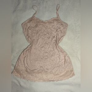Lace Trim Chemise in Blush